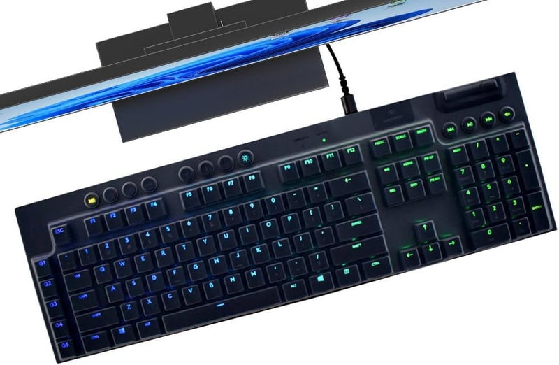 DAMMOMKO غطاء لوحة مفاتيح لجهاز لوجيتك G815 G915 RGB ميكانيكي للألعاب، واقي لوحة مفاتيح لوجيتك G815 السلكية، غطاء سيليكون واقي لجهاز لوجيتك G915 اللاسلكي، شفاف - Image 1